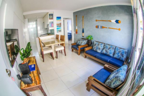 5E-Pe na Areia da Praia do Tombo, 2 Quartos, Ar Cond, 2 Banheiros,2 vagas+Roupas de Cama